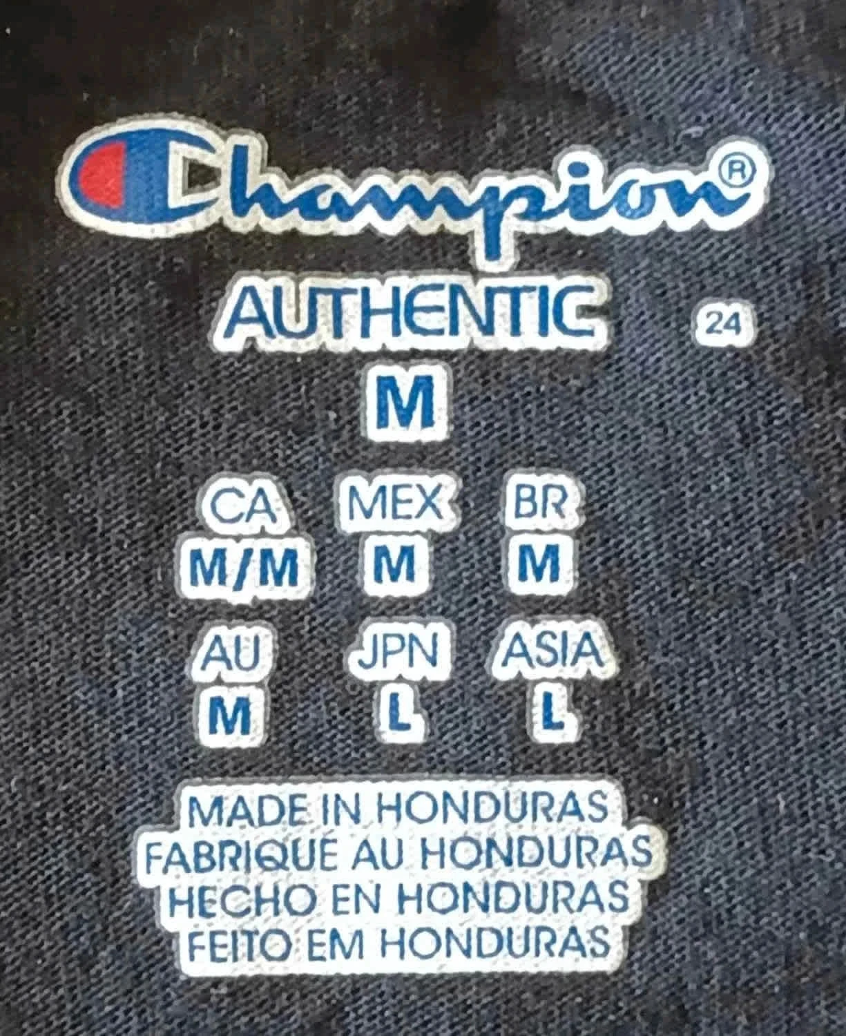 Champion Authentic black T-Shirt Embroidered Logo Size M – photo 5